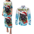 personalised-australia-panthers-christmas-couples-matching-puletasi-dress-and-long-sleeve-button-shirt-merry-and-bright-breaking-wave