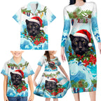 personalised-australia-panthers-christmas-family-matching-long-sleeve-bodycon-dress-and-hawaiian-shirt-merry-and-bright-breaking-wave