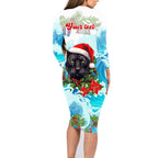 personalised-australia-panthers-christmas-family-matching-long-sleeve-bodycon-dress-and-hawaiian-shirt-merry-and-bright-breaking-wave