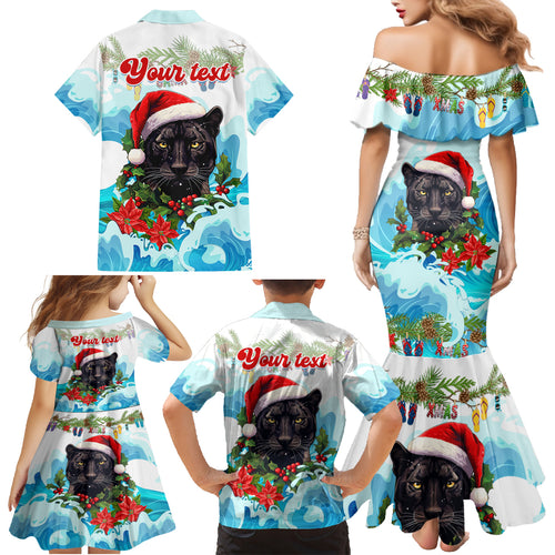 personalised-australia-panthers-christmas-family-matching-mermaid-dress-and-hawaiian-shirt-merry-and-bright-breaking-wave