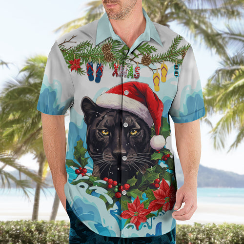 personalised-australia-panthers-christmas-hawaiian-shirt-merry-and-bright-breaking-wave