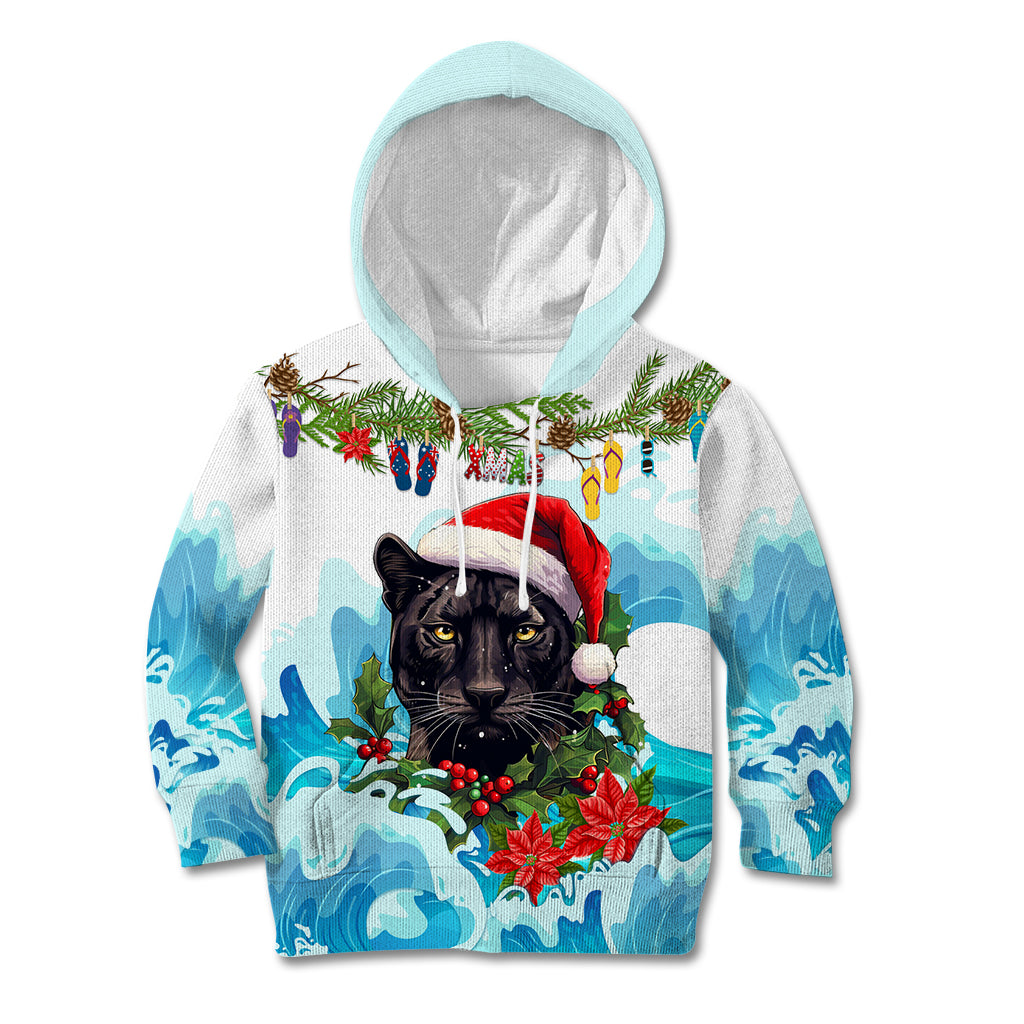 personalised-australia-panthers-christmas-kid-hoodie-merry-and-bright-breaking-wave