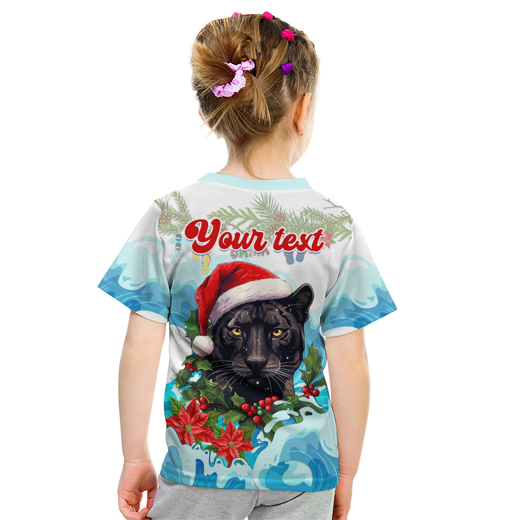 personalised-australia-panthers-christmas-kid-t-shirt-merry-and-bright-breaking-wave