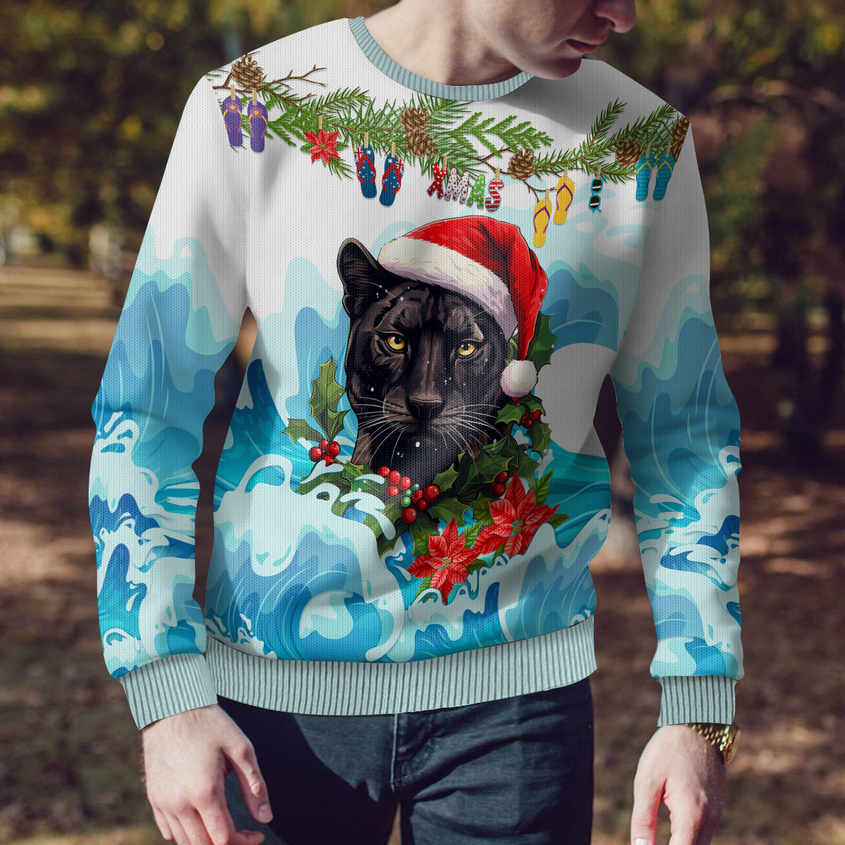 personalised-australia-panthers-christmas-ugly-christmas-sweater-merry-and-bright-breaking-wave
