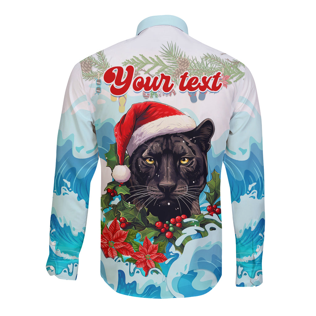personalised-australia-panthers-christmas-long-sleeve-button-shirt-merry-and-bright-breaking-wave