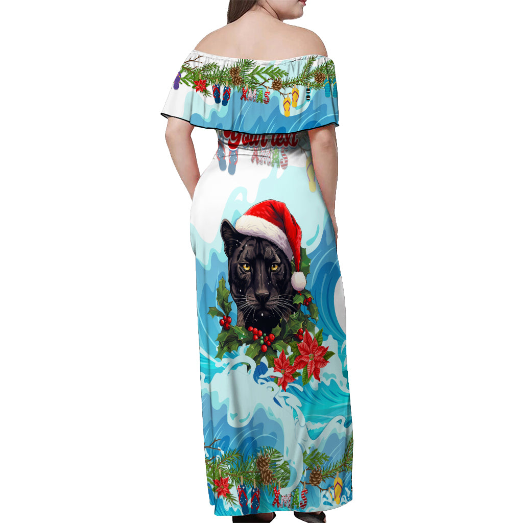 personalised-australia-panthers-christmas-off-shoulder-maxi-dress-merry-and-bright-breaking-wave