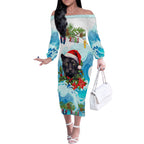 personalised-australia-panthers-christmas-off-the-shoulder-long-sleeve-dress-merry-and-bright-breaking-wave