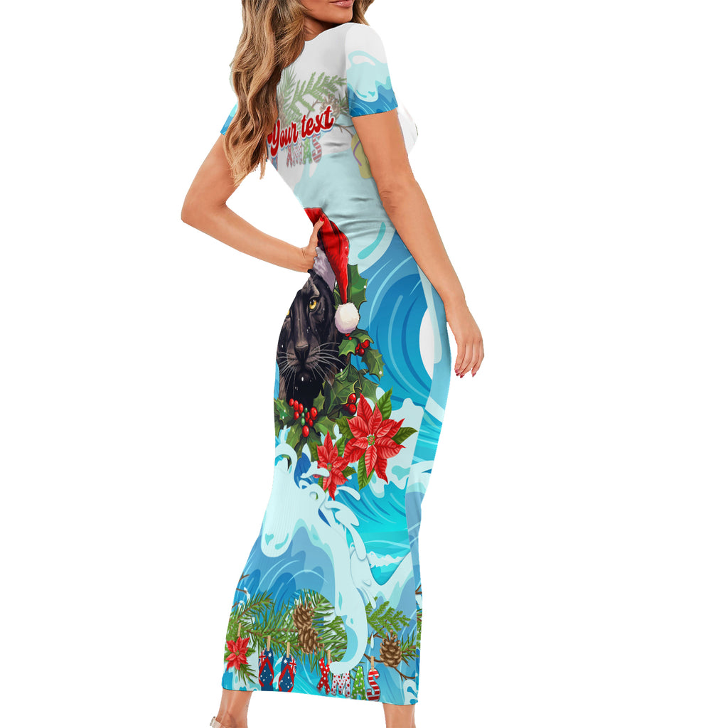 personalised-australia-panthers-christmas-short-sleeve-bodycon-dress-merry-and-bright-breaking-wave