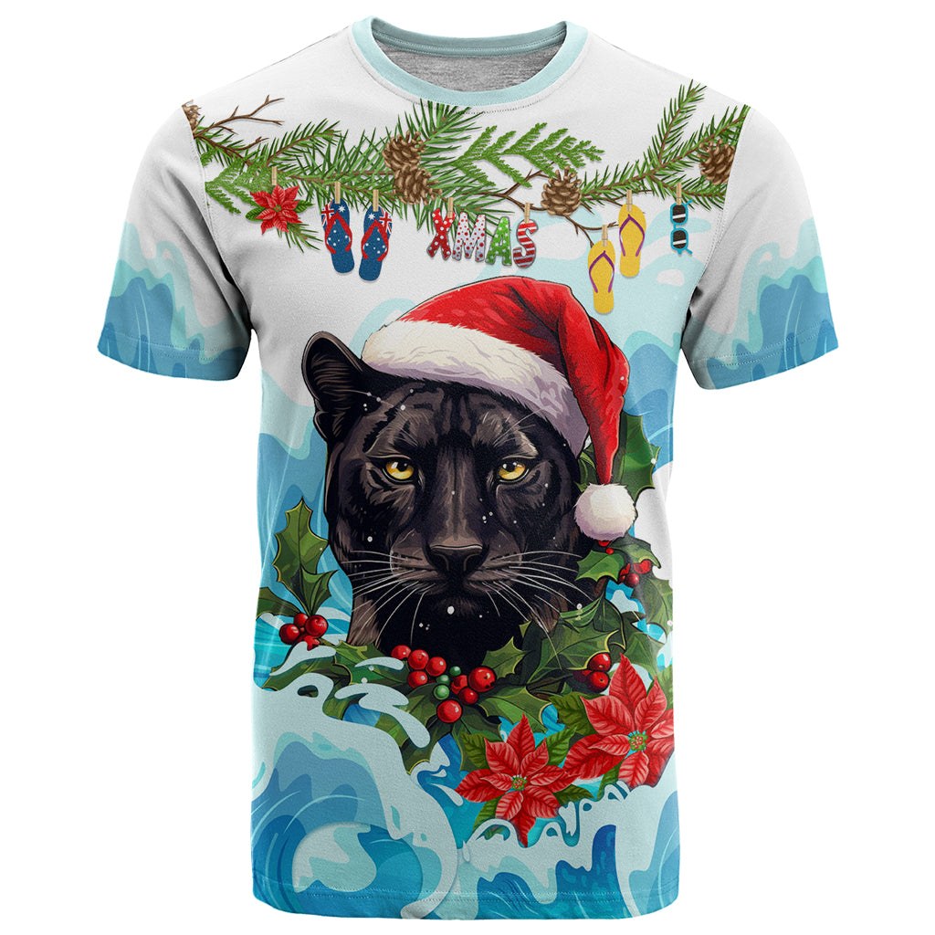 personalised-australia-panthers-christmas-t-shirt-merry-and-bright-breaking-wave