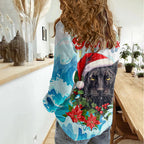 personalised-australia-panthers-christmas-women-casual-shirt-merry-and-bright-breaking-wave