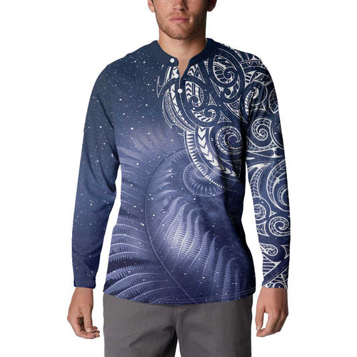 New Zealand Galaxy Fern Button Sweatshirt
