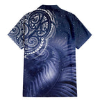 New Zealand Galaxy Fern Family Matching Mermaid Dress and Hawaiian Shirt