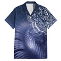 New Zealand Galaxy Fern Family Matching Summer Maxi Dress and Hawaiian Shirt