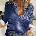 New Zealand Galaxy Fern Women Casual Shirt
