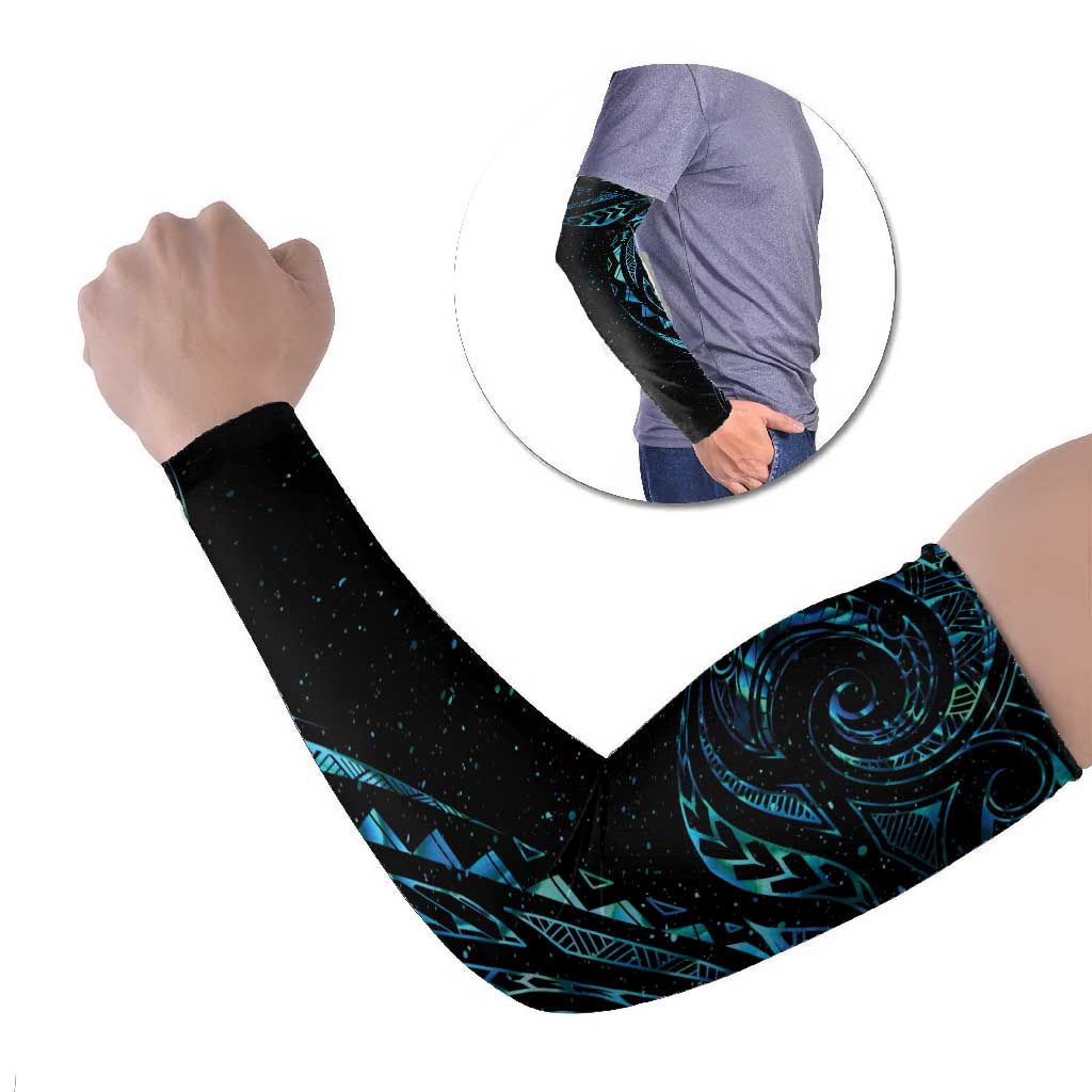 New Zealand Matariki Arm Sleeves Galaxy Maori Tribal Tattoo - Aussie Hoodie