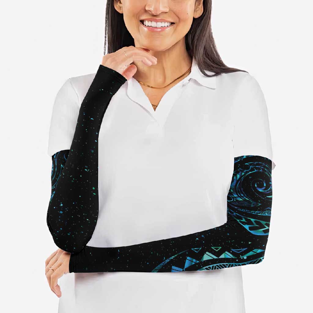 New Zealand Matariki Arm Sleeves Galaxy Maori Tribal Tattoo - Aussie Hoodie