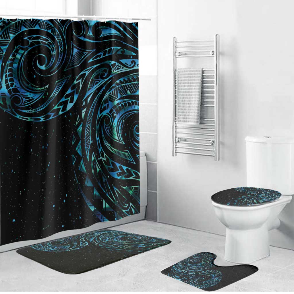 New Zealand Matariki Bathroom Set Galaxy Maori Tribal Tattoo - Aussie Hoodie