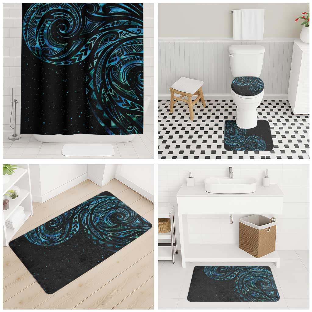 New Zealand Matariki Bathroom Set Galaxy Maori Tribal Tattoo - Aussie Hoodie