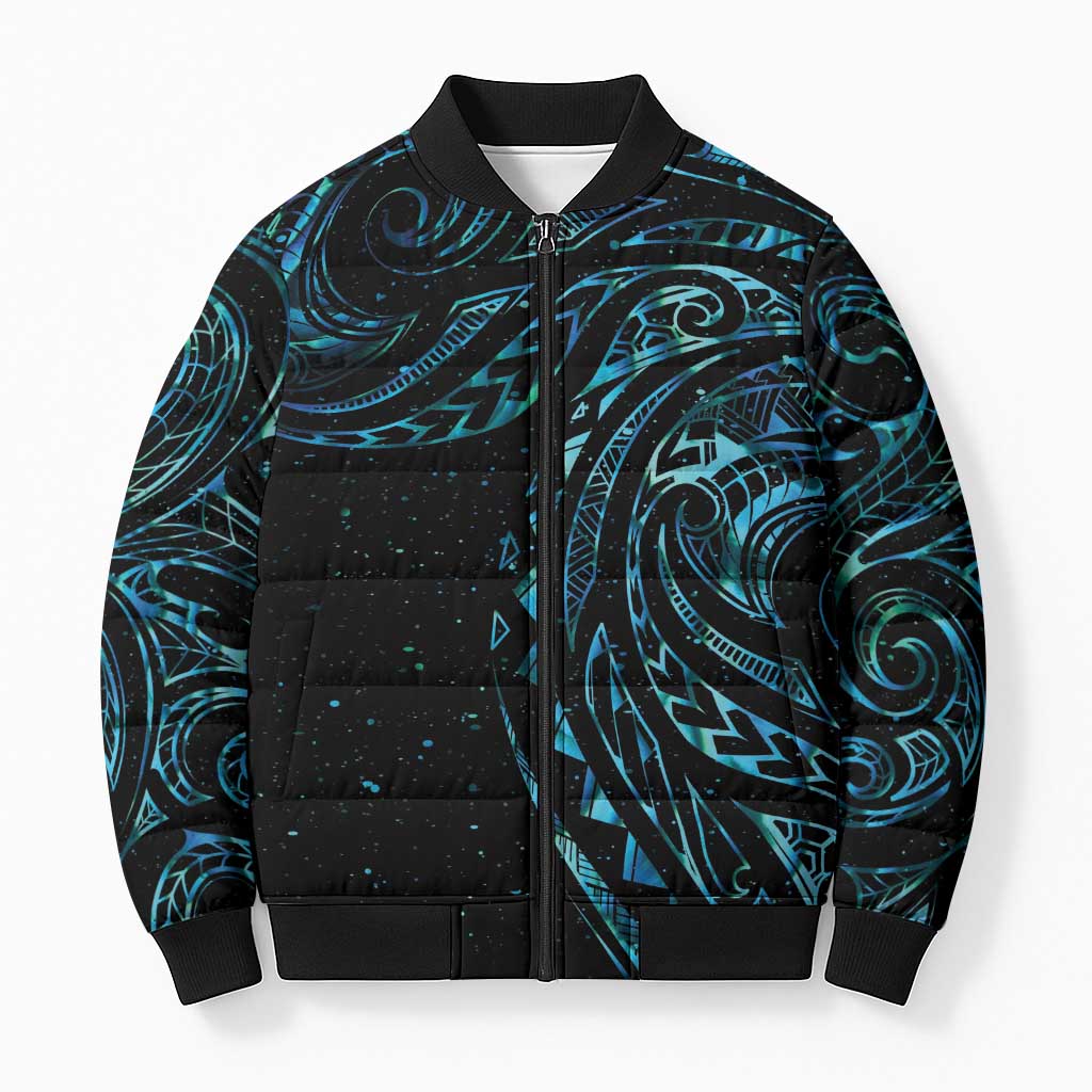 New Zealand Matariki Bomber Puffer Jacket Galaxy Maori Tribal Tattoo - Aussie Hoodie