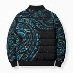 New Zealand Matariki Bomber Puffer Jacket Galaxy Maori Tribal Tattoo - Aussie Hoodie