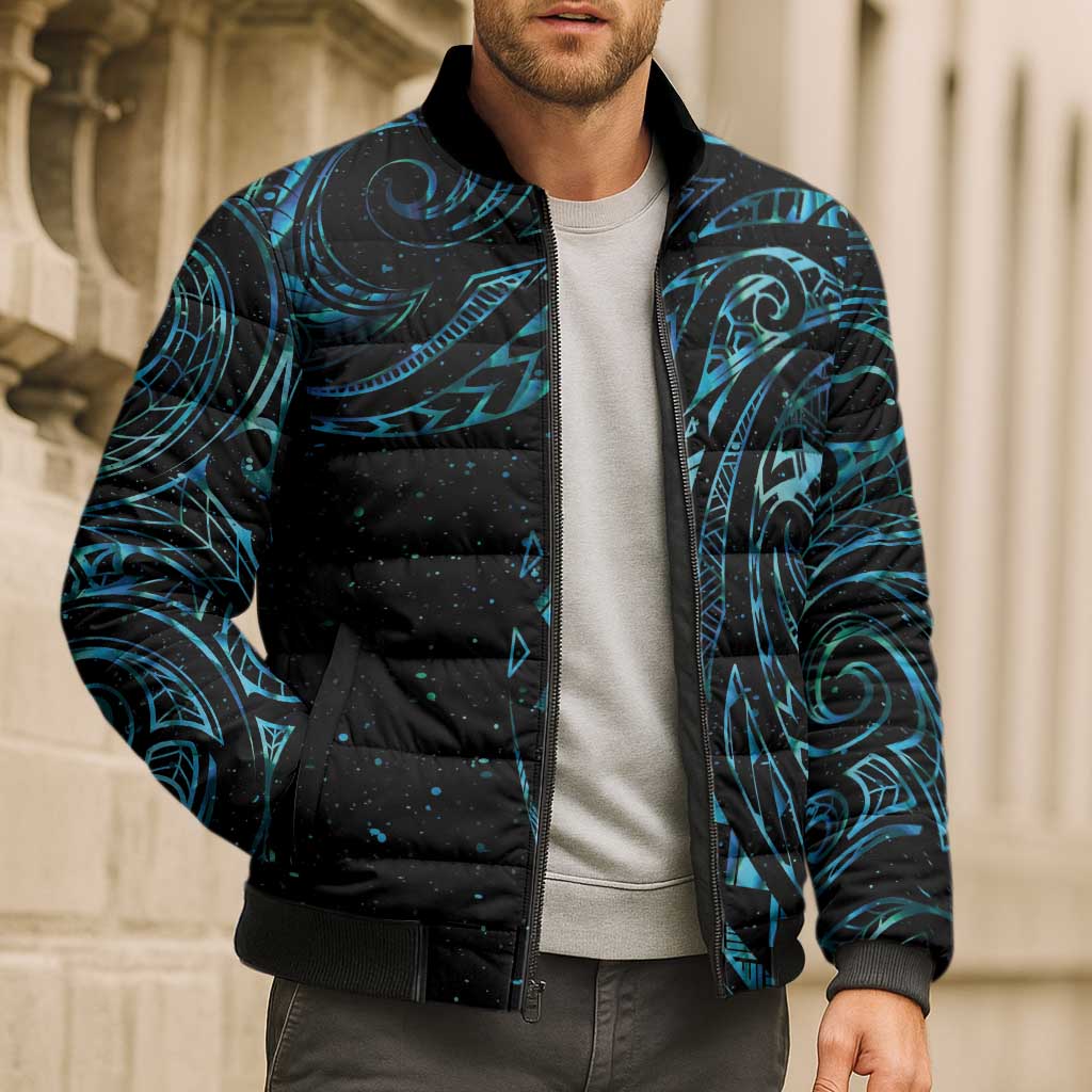 New Zealand Matariki Bomber Puffer Jacket Galaxy Maori Tribal Tattoo - Aussie Hoodie