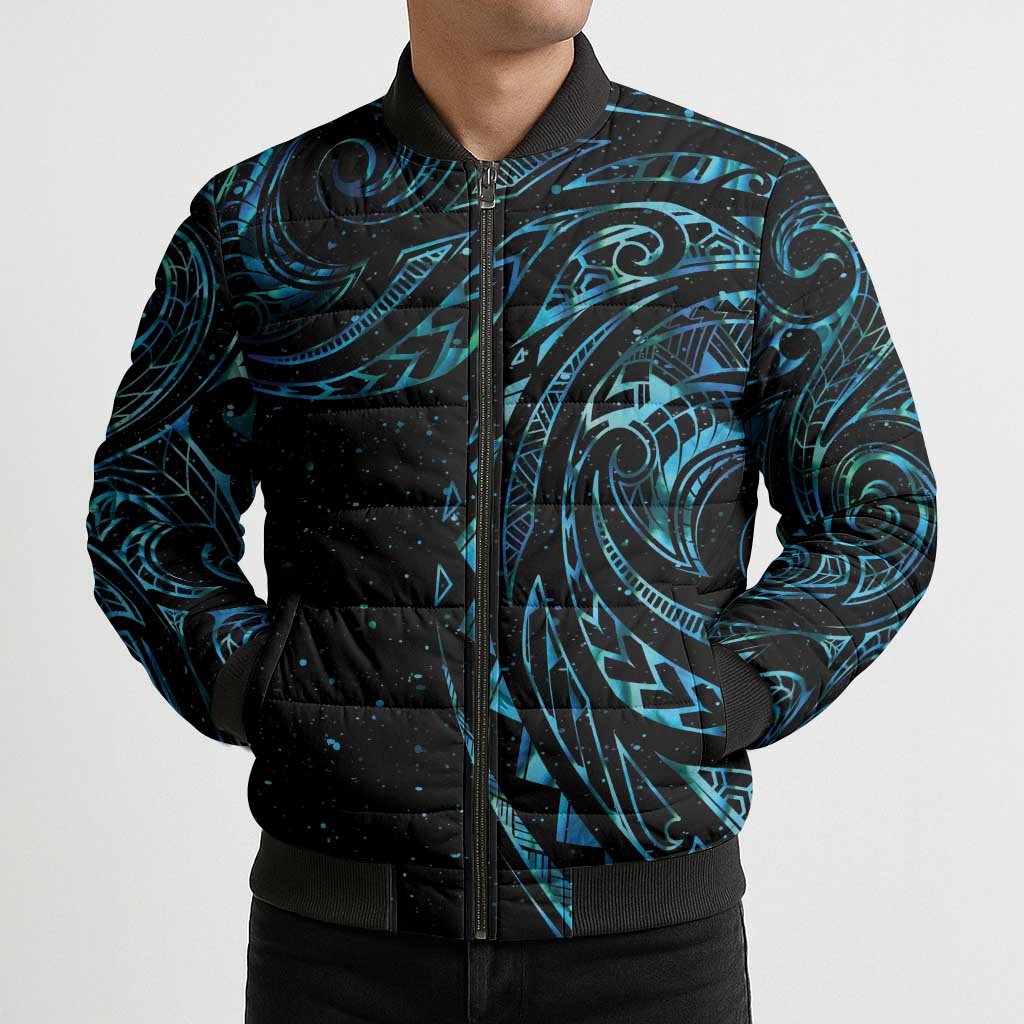 New Zealand Matariki Bomber Puffer Jacket Galaxy Maori Tribal Tattoo - Aussie Hoodie