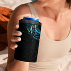 New Zealand Tribal Tattoo 4 in 1 Can Cooler Tumbler With Matariki Art