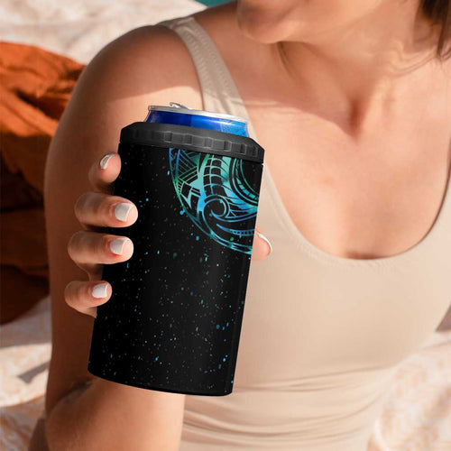 New Zealand Tribal Tattoo 4 in 1 Can Cooler Tumbler With Matariki Art
