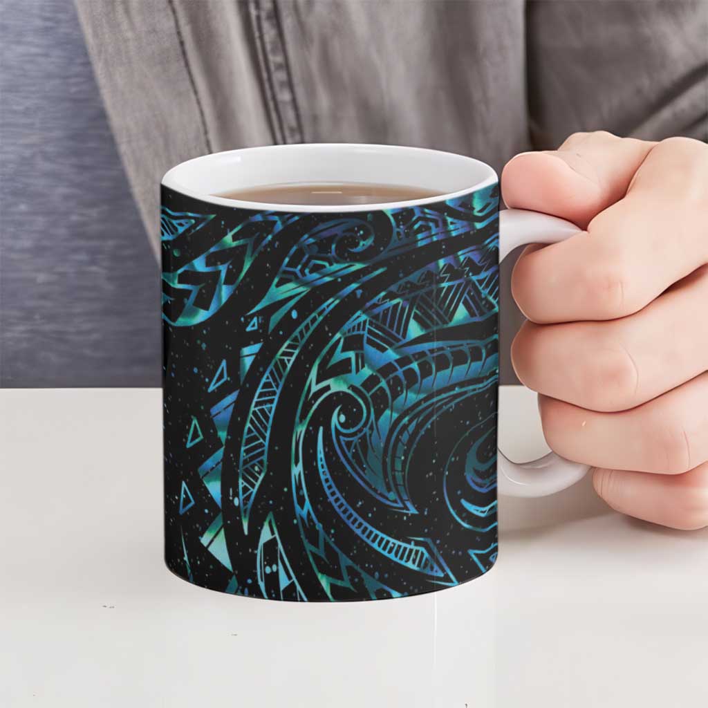 New Zealand Matariki Ceramic Mug Galaxy Maori Tribal Tattoo - Aussie Hoodie