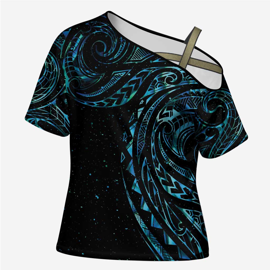 New Zealand Matariki Cross Shoulder Shirt Galaxy Maori Tribal Tattoo - Aussie Hoodie