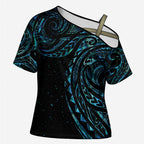 New Zealand Matariki Cross Shoulder Shirt Galaxy Maori Tribal Tattoo - Aussie Hoodie