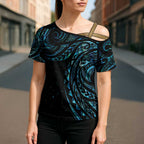 New Zealand Matariki Cross Shoulder Shirt Galaxy Maori Tribal Tattoo - Aussie Hoodie