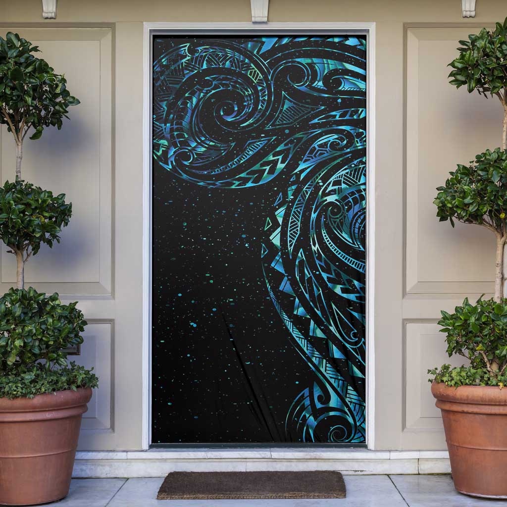 New Zealand Matariki Door Cover Galaxy Maori Tribal Tattoo - Aussie Hoodie