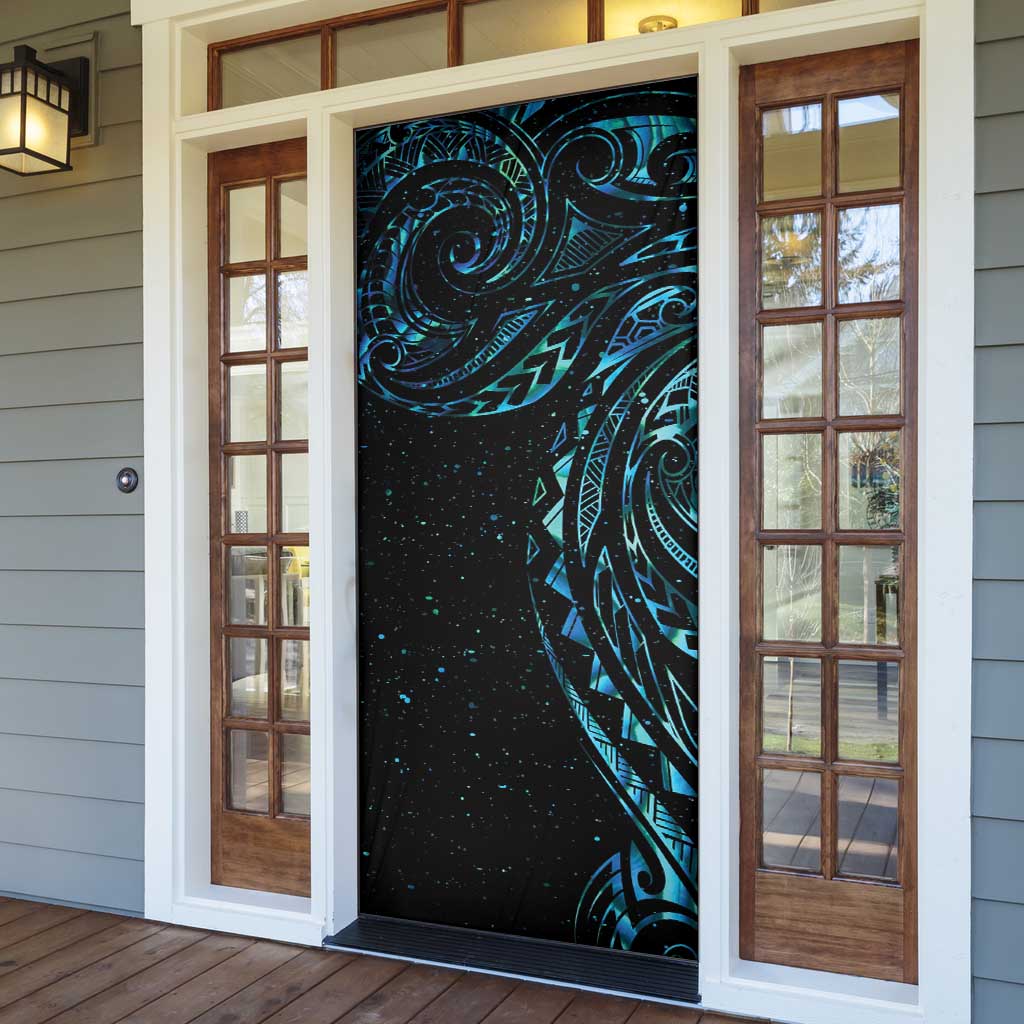 New Zealand Matariki Door Cover Galaxy Maori Tribal Tattoo - Aussie Hoodie