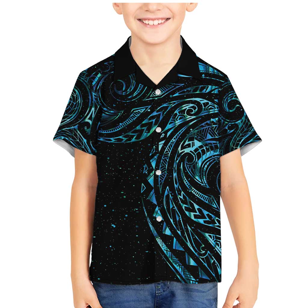 New Zealand Tribal Tattoo Family Matching Mermaid Dress and Hawaiian Shirt With Matariki Art