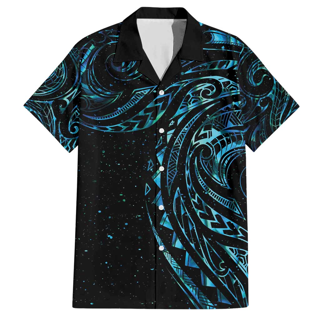 New Zealand Tribal Tattoo Family Matching Short Sleeve Bodycon Dress and Hawaiian Shirt With Matariki Art