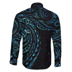 New Zealand Tribal Tattoo Family Matching Short Sleeve Bodycon Dress and Hawaiian Shirt With Matariki Art