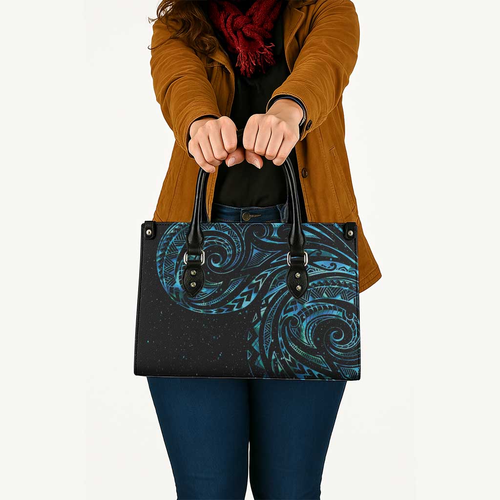 New Zealand Matariki Leather Bag Galaxy Maori Tribal Tattoo - Aussie Hoodie