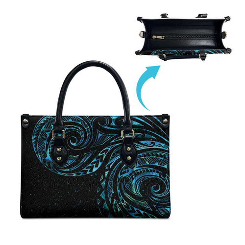 New Zealand Matariki Leather Bag Galaxy Maori Tribal Tattoo - Aussie Hoodie