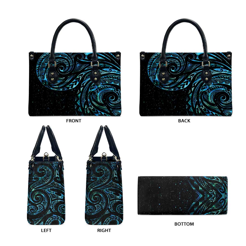 New Zealand Matariki Leather Bag Galaxy Maori Tribal Tattoo - Aussie Hoodie