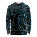 New Zealand Tribal Tattoo Long Sleeve Shirt With Matariki Art