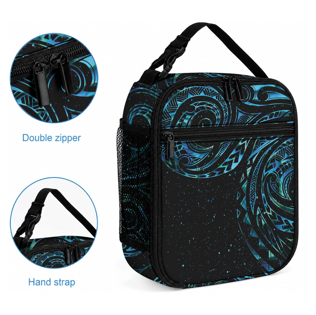 New Zealand Tribal Tattoo Lunch Bag With Matariki Art