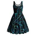 New Zealand Matariki Midi Dress Galaxy Maori Tribal Tattoo - Aussie Hoodie