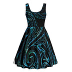 New Zealand Matariki Midi Dress Galaxy Maori Tribal Tattoo - Aussie Hoodie