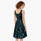 New Zealand Matariki Midi Dress Galaxy Maori Tribal Tattoo - Aussie Hoodie