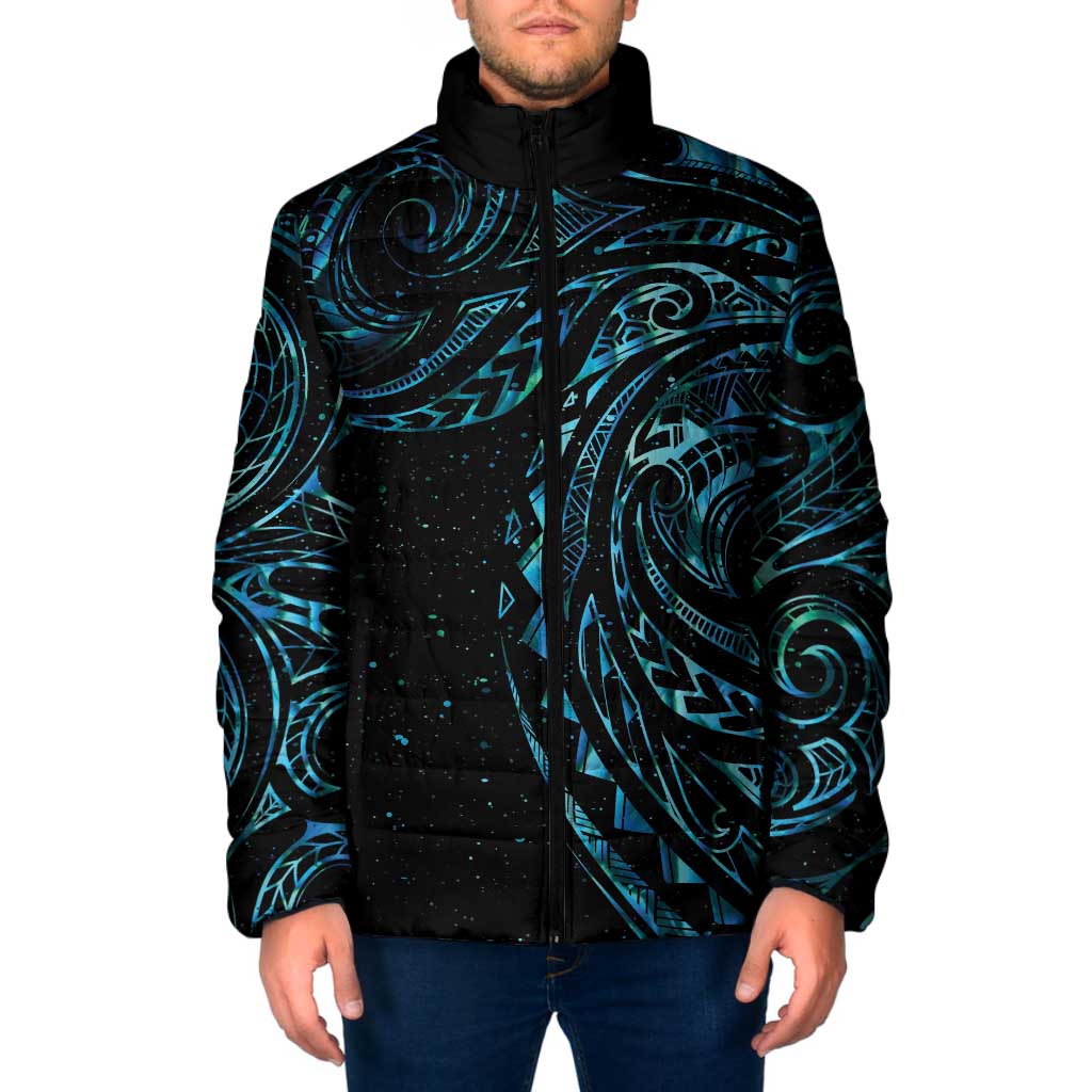 New Zealand Matariki Padded Jacket Galaxy Maori Tribal Tattoo - Aussie Hoodie