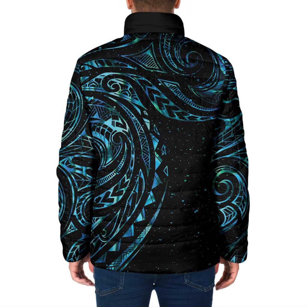 New Zealand Matariki Padded Jacket Galaxy Maori Tribal Tattoo - Aussie Hoodie