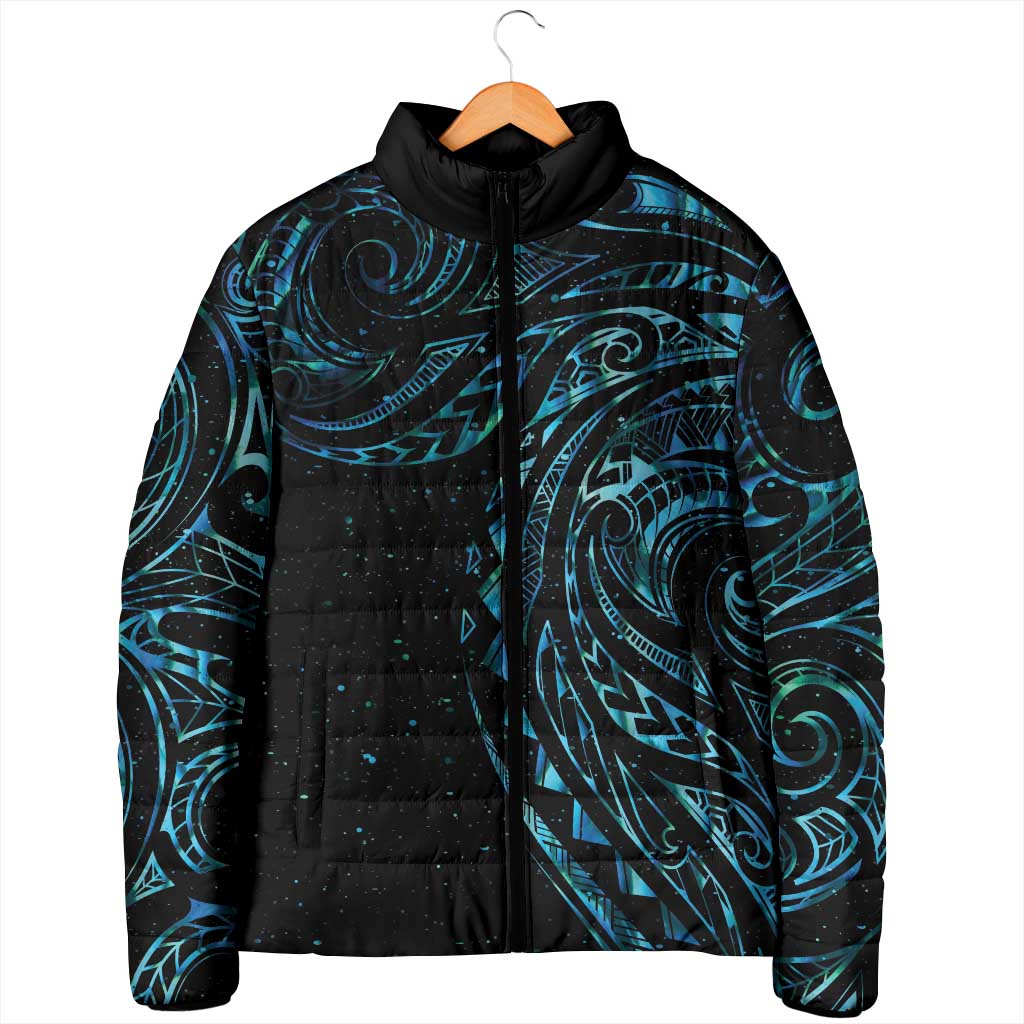 New Zealand Matariki Padded Jacket Galaxy Maori Tribal Tattoo - Aussie Hoodie