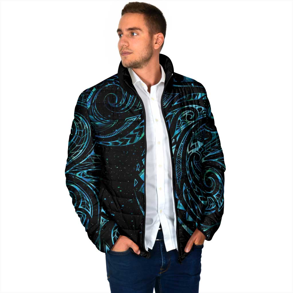 New Zealand Matariki Padded Jacket Galaxy Maori Tribal Tattoo - Aussie Hoodie