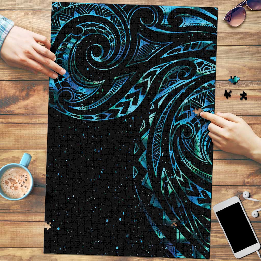 New Zealand Matariki Puzzle Galaxy Maori Tribal Tattoo - Aussie Hoodie